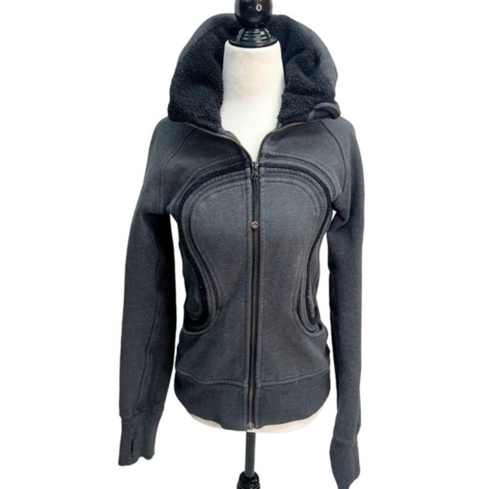 Lululemon Cuddle UP Jacket Grey Zip UP Size 6